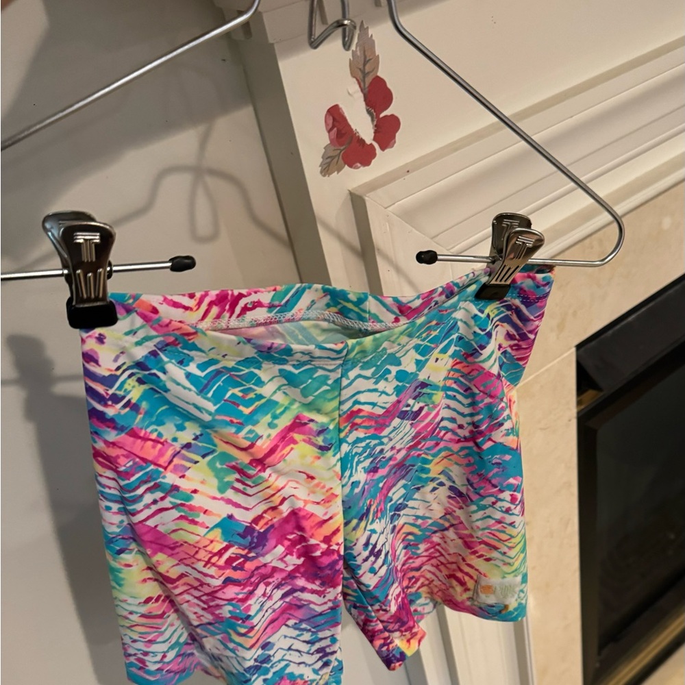 Spunkwear women's bike shorts, multicolor print, xs